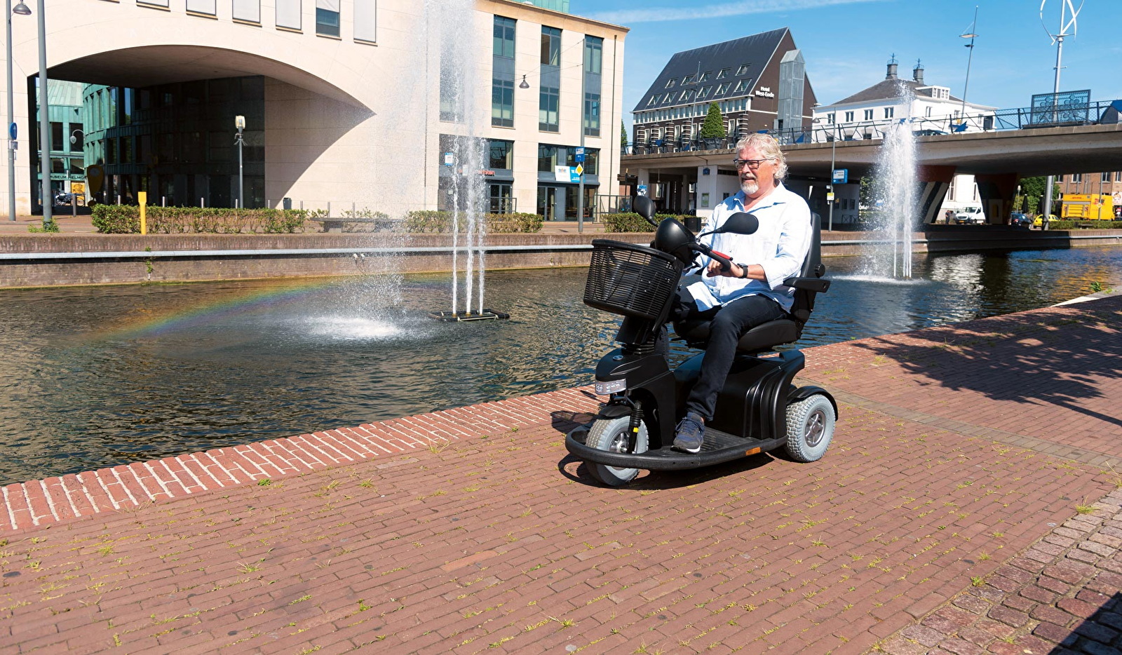 stadsritje met scootmobiel